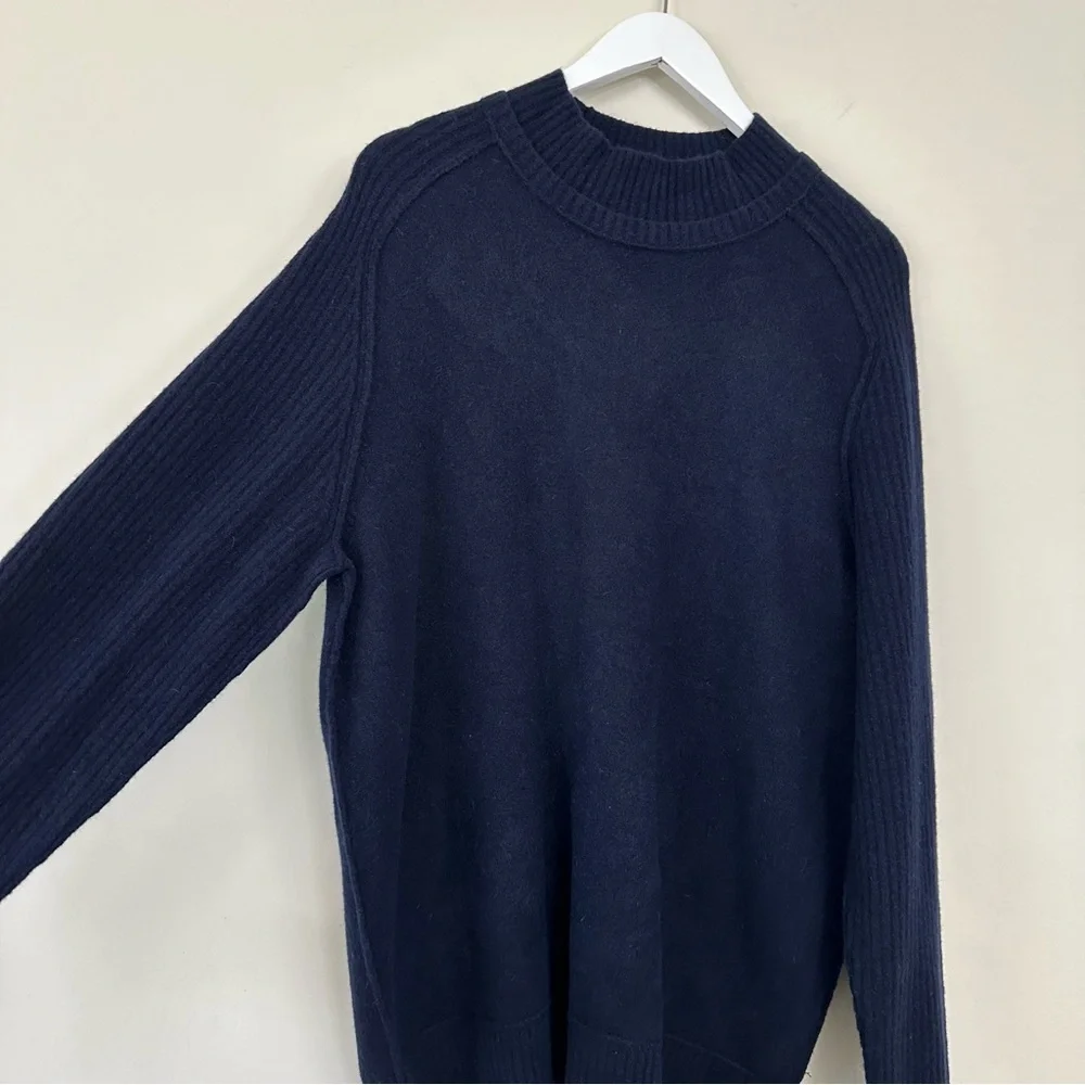 John Varvatos Knit Wool Blend Navy Sweater